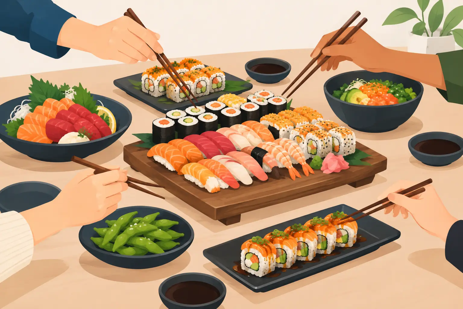 10 Best Sushi Dishes for Groups to Share