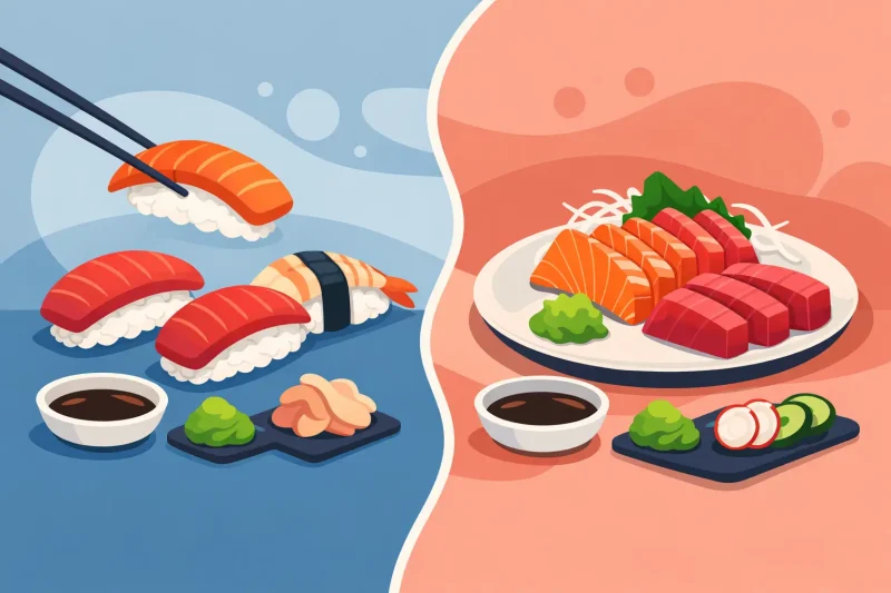 The Difference Between Nigiri and Sashimi